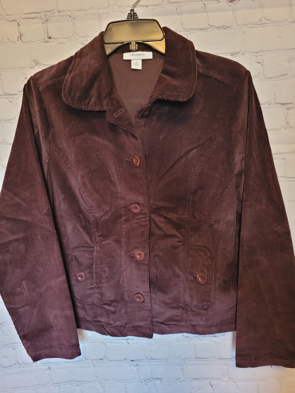 Brown Corduroy Size Medium Button Front Jacket Fall Vibes